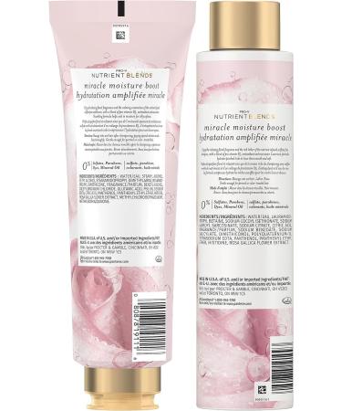 Pantene Miracle Moisture Boost Rose Water Shampoo and Conditioner 237 mL (Pack of 2) Unscented 261 mL (Pack of 2) - Buy Online on GoSupps.com
