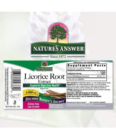 Nature's Answer Licorice Root Extract - 2 oz | Digestive Support & Respiratory Health | Natural Detox Supplement - Buy Online on GoSupps.com