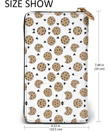 YYHHAOFA Cookies Food Chocolate Chip Biscuits Prints Leather Long Clutch Wallet : Comfortable Lightweight Fashion Durable 7.48 x 4.13 in - Buy Online on GoSupps.com