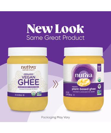 Nutiva Organic Vegan Ghee 14 fl oz - Dairy-Free Cooking Oil - Buy Online on GoSupps.com