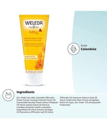 Weleda Baby Calendula Diaper Cream 2.8oz - Plant-Based Protection for Diaper Rash - Buy Online on GoSupps.com