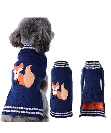 ABRRLO Christmas Dog Sweater Dog Sweater Pet Dog Sweater Warm Puppy Small Medium Dogs XL Fox - Buy Online on GoSupps.com