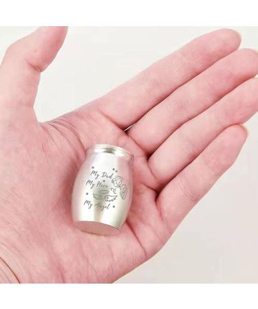 CREATCABIN Mini Cremation Urn Keepsake Kit - Hero Angel Metal Sharing Urn for Human and Pets - 1.6x1.2 Inch Silver - Angel & Fairy Design - Buy Online on GoSupps.com