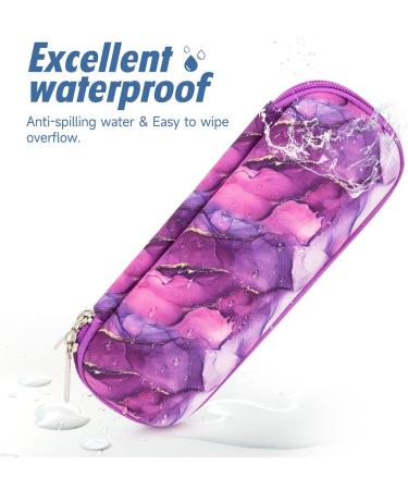 YOUSHARES Insulin Cooler Travel Case - Diabetic Portable Cooling Organizer - Medication Insulation Epi Pen Carrying Bag - Marble Purple - Buy Online on GoSupps.com