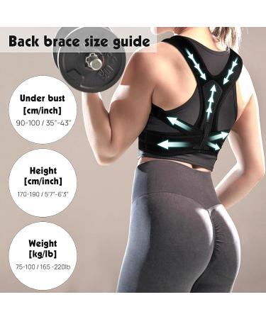 Posture Corrector for Men & Women - Adjustable Back Brace for Neck Spine & Shoulder Pain Relief - Breathable Wearable Under Clothing - Buy Online on GoSupps.com