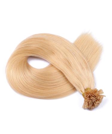 Keratin Bonding Hair Extensions #24 Goldblond 70cm - 50 Strands - 1G 100% Remy Real Hair U-Tip by Novon Hair Extensions - Buy Online on GoSupps.com