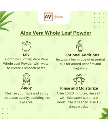 100% Natural Aloe Vera Leaf Powder Pure Aloe Barbadensis 1 LBS /454 Grams - Buy Online on GoSupps.com