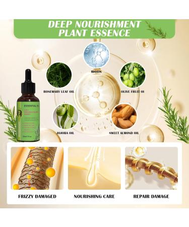 Rosemary Oil for Hair Growth | Non-Greasy Essential Oil | Nourishing & Strengthening Natural Hair Treatment - Buy Online on GoSupps.com