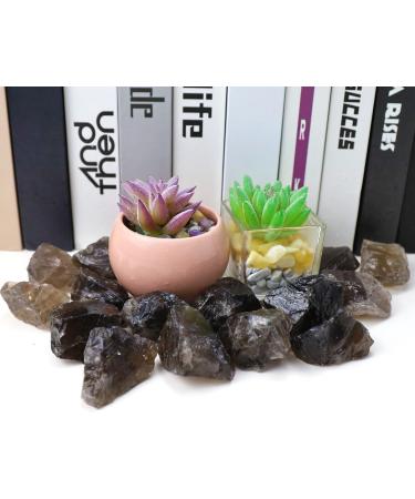 Xiannvxi 2 Smoky Quartz Crystal Gemstones Set - 100% Natural Raw Stones - Premium Mountain Crystals for Spiritual Healing - 4pcs - Buy Online on GoSupps.com