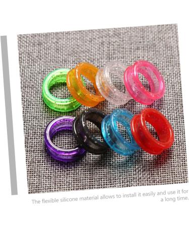 Shop PopetPop Silicone Scissor Finger Rings - 9pcs Colorful Inserts for Precision Cutting | Ideal for Animal Grooming & Crafting - Buy Online on GoSupps.com