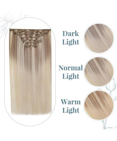 Runature Balayage Clip-In Extensions - 50cm Real Human Hair - Blonde #18/20 & #18/26 - 120g 7pcs Remy Quality - Buy Online on GoSupps.com