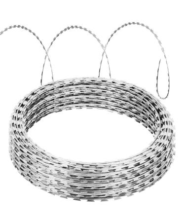 Tmee shaving wire razor barbed wire 75 m 5 coils 15 m razor wire fence razor razor barbed wire razor wire fence rolls razor useful protection for garden