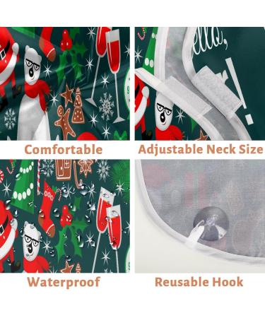 Merry Christmas Cartoon Beard Bib Apron - Waterproof Hair Catcher Cape for Men | Non-Stick Grooming Cloth & Ideal Christmas Gifts - Buy Online on GoSupps.com