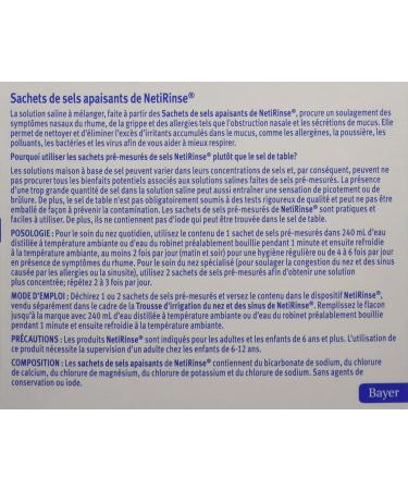 hydraSense NetiRinse Refill Salt Packets Universal Pre-Measured Self-Mix Packets Reduces and Relieves Nasal Cold Symptoms 60 Count - Buy Online on GoSupps.com