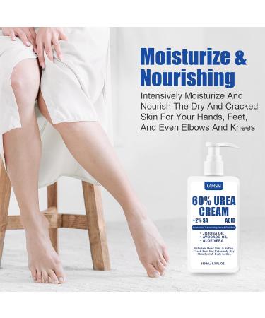 Urea Cream 60% Foot Cream 150g Cracked Heel Repair High Urea Foot Care Cream Callus Remover For Dry And Hard Skin Maximum Strength With 2% for Hand Foot and Body Care 150mL - Buy Online on GoSupps.com