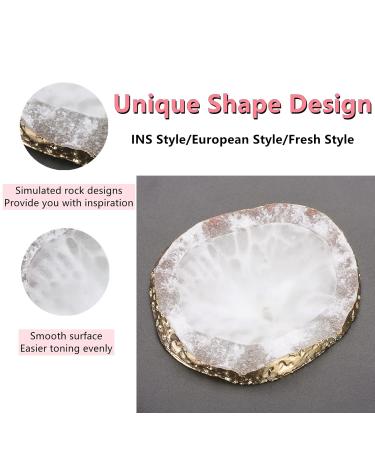 Premium Nail Art Palette - DIY Nail Polish Tool with Golden Edge for Creative Manicure Designs - Buy Online on GoSupps.com