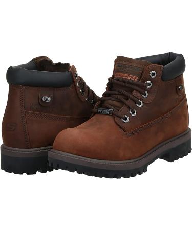Skechers Men's Sargeants-Verdict Waterproof Boot 6.5 Dark Brown - Fashionably Rugged Footwear - Buy Online on GoSupps.com