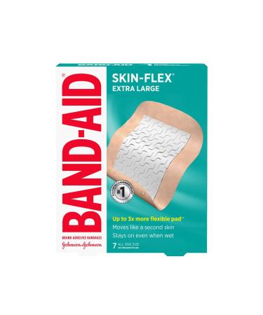 Band-Aid Brand Skin-Flex Adhesive Bandages for First Aid and Wound Care Extra Large Size 7 Count 7 Count Extra Large