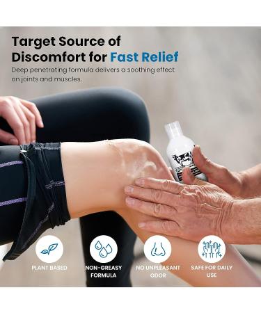 Bob and Brad Holy Cowabunga Joint & Muscle Cream 8 FL OZ - Fast Absorbing Relief for Back, Neck, Shoulder, Leg, Foot, Hand - Non-Greasy Formula - Buy Online on GoSupps.com