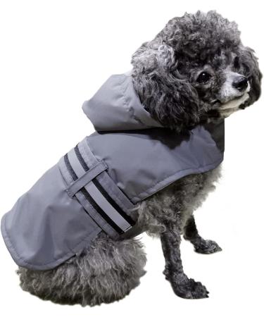 Waterproof Dog Raincoat - Durable & Stylish Rain Jacket for Small Medium & Large Dogs (Sizes 11-71) - Soft & Comfortable Gray Design - Buy Online on GoSupps.com