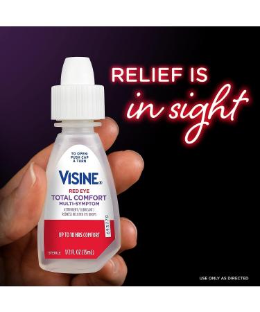 Visine Red Eye Total Comfort Multi-Symptom Eye Drops 0.5 fl. oz - Pack of 4 - Buy Online on GoSupps.com