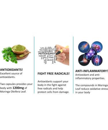 Firain Moringa Oleifera Leaf Canadian Made 600mg capsules - Natural Antixoidant Boost for Optimal Health - Buy Online on GoSupps.com