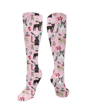 Frenchie french bulldog christmas christmas vacation Frenchie frenchie French bulldog dog co -compression socks for women and men circulation 15 20 mmHg is the best support
