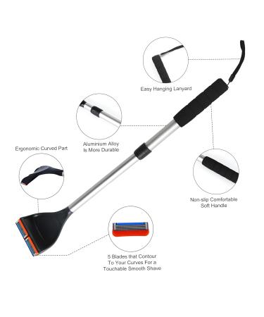 EASACE Back Shaver 6.0 Plus | Body Groomer for Men | 21 Inch Adjustable Long Handle | Zinc Alloy Head | Effective Back Hair Removal - Buy Online on GoSupps.com