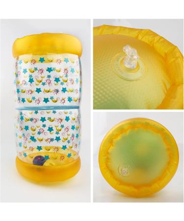 GXHONG Baby Crawling Roller Toy - Inflatable 42x22cm for Infant Motor Skills & Coordination 6 Months+ Yellow - International Shipping Available - Buy Online on GoSupps.com