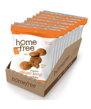 Homefree Mini Ginger Snap Cookies Organic Gluten Free Nut Free Vegan Individually Wrapped Packs School Safe and Allergy Friendly Snack 0.95 oz. (Pack of 10) 0.95 Ounce (Pack of 10)