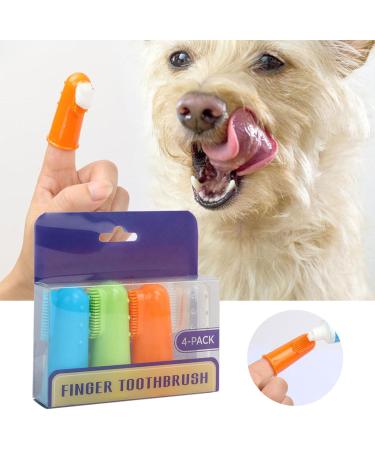 Pack of 4 Soft Toothbrushes for Cleaning Your Pet's Teeth to Remove Bad Breath - Buy Online on GoSupps.com