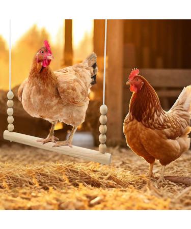 MEISH Chicken Swing Wooden Toys Chicken Hanging Swings Toys Climbing Stand Ladder Safe Wooden Ladder for Hens Bird Parrot - Buy Online on GoSupps.com