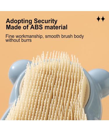 Nail Cleaning Brush - Adorable Bear Soft Stiff Bristles Scrubber Creative Easy To Grasp Soft Bristles Nail Cleaning Brush For Children Women Blue - Buy Online on GoSupps.com