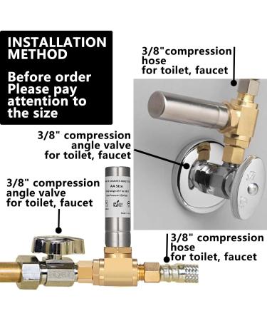 Lidetik Water Hammer Defense for Dishwasher & Toilet | 3/8 inch Compression | Noise Reduction & Vibration Absorption - Buy Online on GoSupps.com