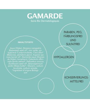 Gamarde Bio-Cosmetics Baby Diaper Cream - 100% Natural Zinc Protection for Rashes & Moisture | Wound Care Cream for Baby's Bottom | 100ml - Buy Online on GoSupps.com