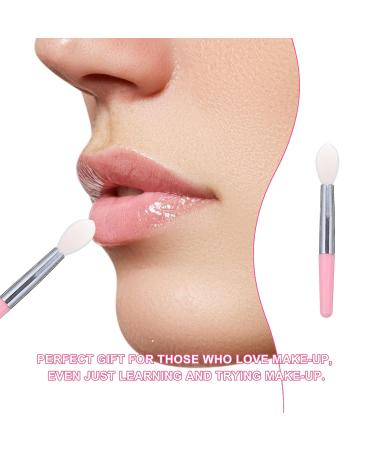 FRCOLOR 12pcs Silicone Lip Brush Set - Lip Gloss Liner Balm & Eyebrow Applicators - Travel Makeup Brushes in Pink & White - Buy Online on GoSupps.com