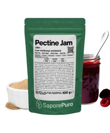 Saporepuro Pectine Jam en poudre 100 g LMA SANS GLUTEN id ale pour confitures faible teneur en sucre