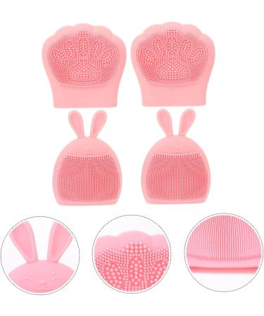 FOMIYES 24 Pcs Rabbit Ears Facial Brush Body Massager Facial Cleansing Brush Hand Held Massager Silicone Face Scrubber for Women Facial Massager Silica Gel Miss Silicone Brush The Face Light Pinkx6pcs 7.5x7.5cmx6pcs - Buy Online on GoSupps.com
