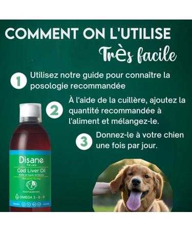 DISANE Cod Liver Oil for Dogs | 500 ML | Natural Supplement for Joint and Coat Care | Source of Omega 3 and Vitamins for Dogs - Buy Online on GoSupps.com
