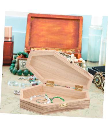 minkissy Box Wood Funeral Dollhouse Coffin Decor Coffins and Caskets Jewelry Casket Terrarium Case Casket Ring Coffin Necklace Organizer Jewelry Organizer Wooden Wedding Small Coffin 15.00X7.80X4.00CM As Shown 1 - Buy Online on GoSupps.com