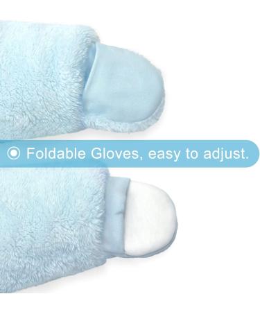 Vine Baby Hooded Fleece Romper Snowsuit Blue 0-3 Months | Infant Footed Jumpsuit Outfit - Buy Online on GoSupps.com