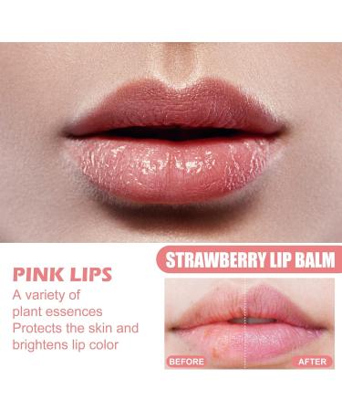 4 PCS Honey Lip Balm Set - Strawberry Propolis Lip Mask & Exfoliator for Moisturizing & Reducing Lip Lines - Buy Online on GoSupps.com