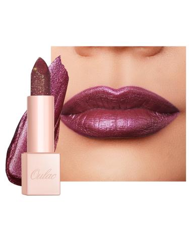 Oulac Diamond Lustre Lipstift Plum highly pigmented lipstick with fine texture and long-lasting moisturizing formula striking lip-makeup vegan (D05) Wildfire D05 Wildfire