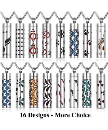 JEAN SMILE Essential Oil Necklace for Women - Aromatherapy Pendant 316L Stainless Steel Diffuser Jewelry Gift for Men & Women - Perfect for Christmas & Birthdays - Buy Online on GoSupps.com