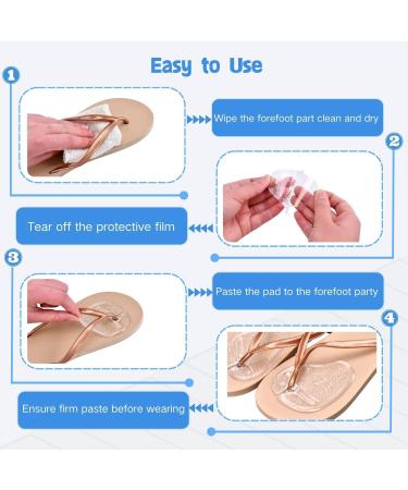 Gel Metatarsal Pads for Thong Sandals - 2 Pairs Cushion Inserts for Metatarsal Support and Pain Relief - Buy Online on GoSupps.com