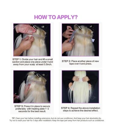 Shop Real Hair Tape In Extensions - Invisible Dirty Blonde & Platinum Beach Blonde #P18-613 - 35 cm | Premium Quality International Shipping - Buy Online on GoSupps.com