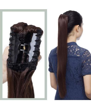 SEGO Ponytail Extension - Heat-Resistant Hair Piece Medium Brown 53cm 140g - Perfect for Natural Looks - Buy Online on GoSupps.com