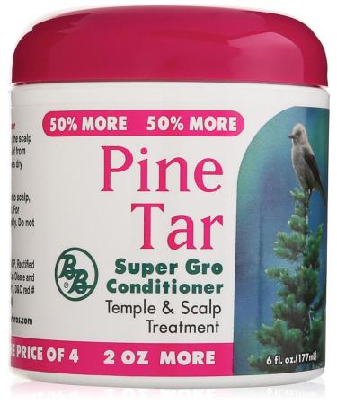 Pine Tar Super Gro Hair and Scalp Bonus, 6 Ounce 6.0 Ounce 6 Fl Oz (Pack of 1)