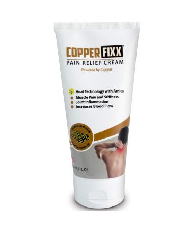 Pain Relief Cream 5 Fl Oz Tube Powered by Copper with Heat Technology Arnica for Muscle & Stiffness Joint Inflammation Knee Back Shoulder Arthritis Pain. Fast Acting CF03028