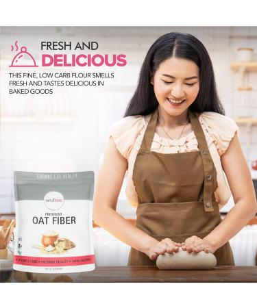 Naturtonix Premium Oat Fiber - Low Carb Flour Alternative - 1 lb Pack - Non-GMO, Vegan, Gluten Free - Keto Friendly - Buy Online on GoSupps.com
